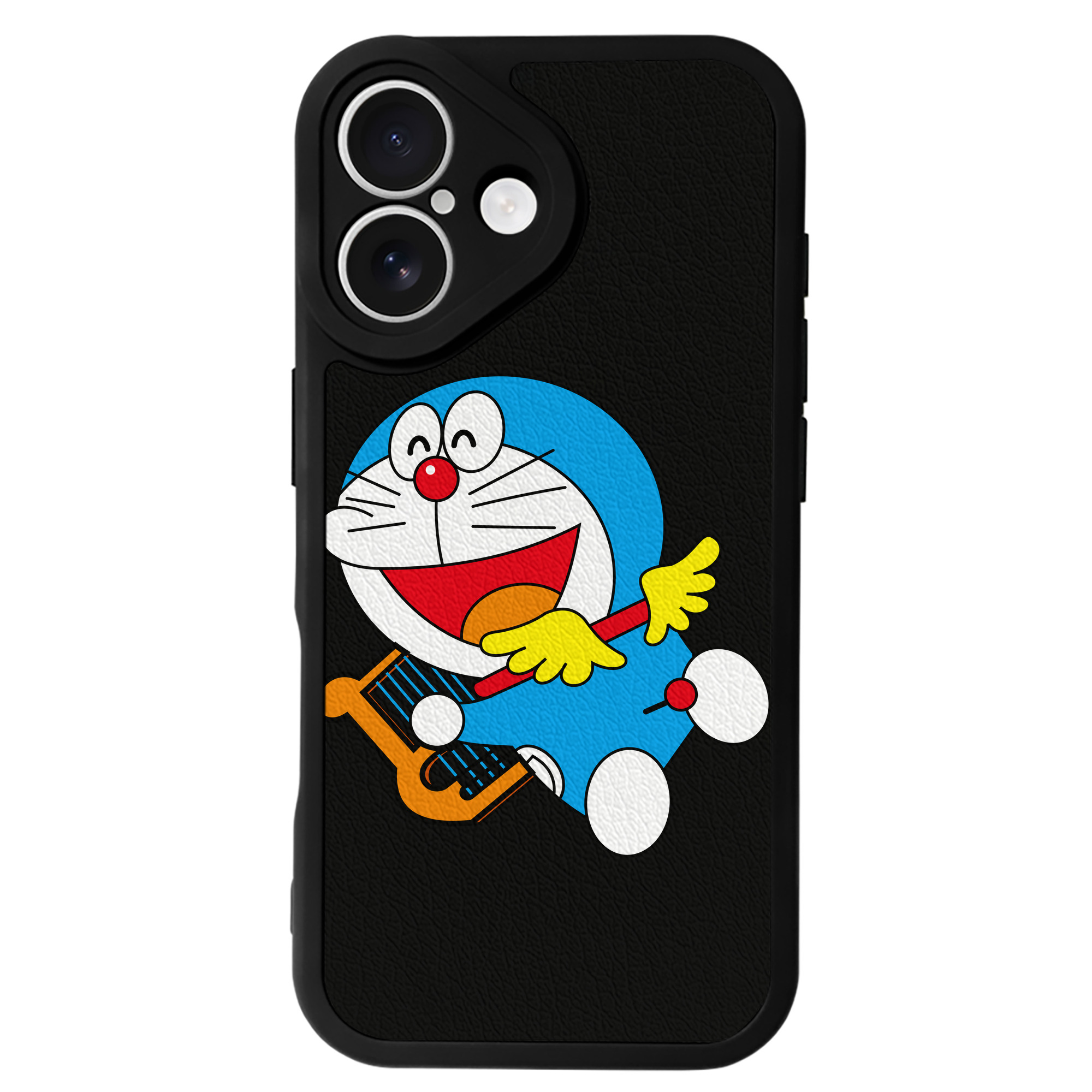 （画像用） ドラえもん Doraemon 【iPhone 16シリーズ対応】シリコンスマホケース（レザー調） 材質：シリコン